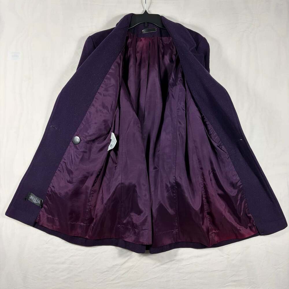 Braetan Wool Peacoat Purple 100% Pure Wool Lined Jacket